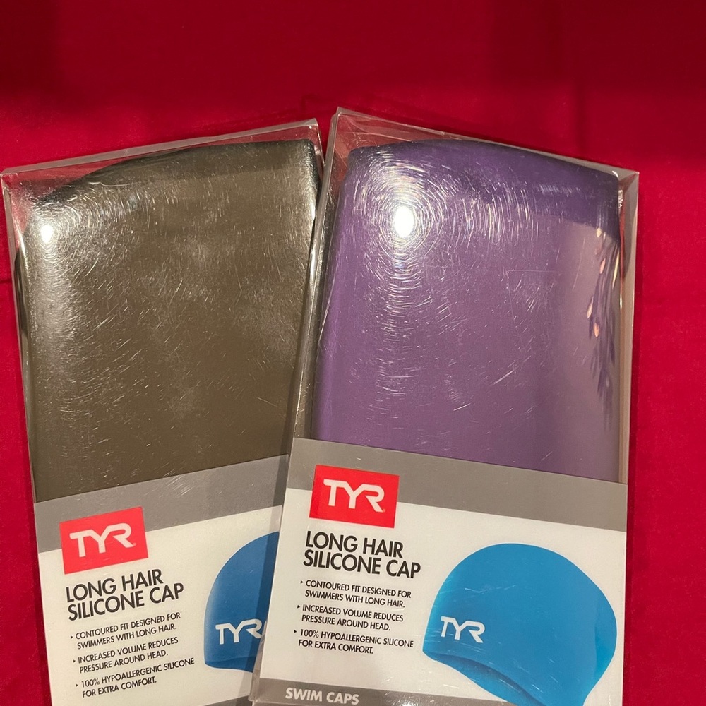 Long hair silicone swimming caps